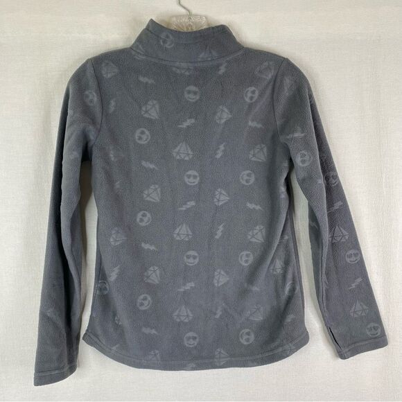 5/$25 Athlethic Works Gray Pink Fleece Emoji Sweatshirt Kangaroo Pocket L 10-12 - Picture 6 of 8